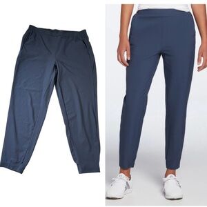 CALIA Womens Size L Long Drive Slate Blue Elastic Waist UPF 50+ Golf‎ Pants